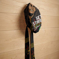 Legend Bob Get Up Stand Up Easy Headwrap Black Jamaican Reggae Multicolored