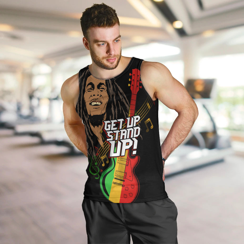 Legend Bob Get Up Stand Up Men Tank Top Reggae Multicolored - Wonder Print Shop