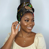 Legend Bob Get Up Stand Up Simple Headwrap Black Jamaican Reggae Multicolored