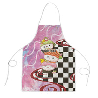 Personalized Japanese Kawaii Sushi Roll Apron Wagara Palaka Pattern