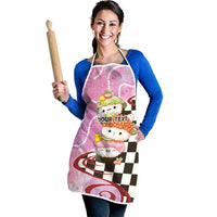 Personalized Japanese Kawaii Sushi Roll Apron Wagara Palaka Pattern