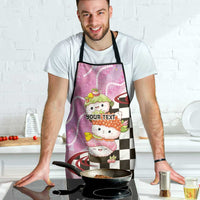 Personalized Japanese Kawaii Sushi Roll Apron Wagara Palaka Pattern