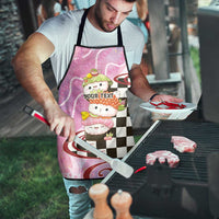 Personalized Japanese Kawaii Sushi Roll Apron Wagara Palaka Pattern