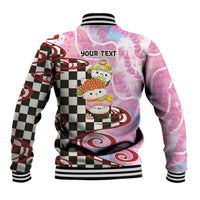Personalized Japanese Kawaii Sushi Roll Baseball Jacket Wagara Palaka Pattern