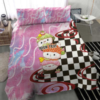 Personalized Japanese Kawaii Sushi Roll Bedding Set Wagara Palaka Pattern