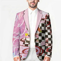 Personalized Japanese Kawaii Sushi Roll Blazer Wagara Palaka Pattern