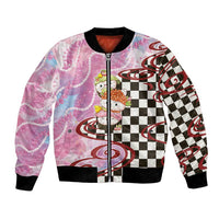 Personalized Japanese Kawaii Sushi Roll Bomber Jacket Wagara Palaka Pattern
