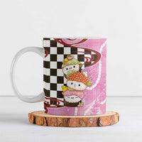 Personalized Japanese Kawaii Sushi Roll Ceramic Mug Wagara Palaka Pattern