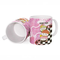 Personalized Japanese Kawaii Sushi Roll Ceramic Mug Wagara Palaka Pattern