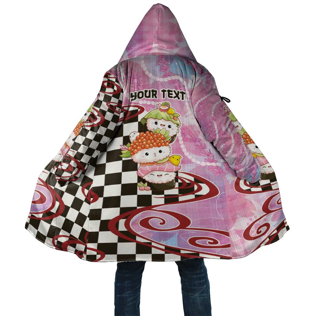 Personalized Japanese Kawaii Sushi Roll Cloak Wagara Palaka Pattern