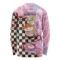 Personalized Japanese Kawaii Sushi Roll Long Sleeve Shirt Wagara Palaka Pattern