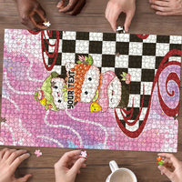 Personalized Japanese Kawaii Sushi Roll Puzzle Wagara Palaka Pattern