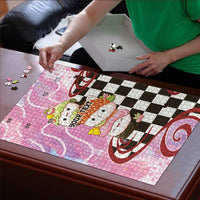 Personalized Japanese Kawaii Sushi Roll Puzzle Wagara Palaka Pattern