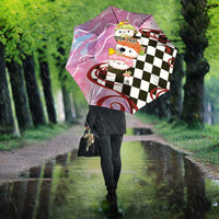 Personalized Japanese Kawaii Sushi Roll Umbrella Wagara Palaka Pattern