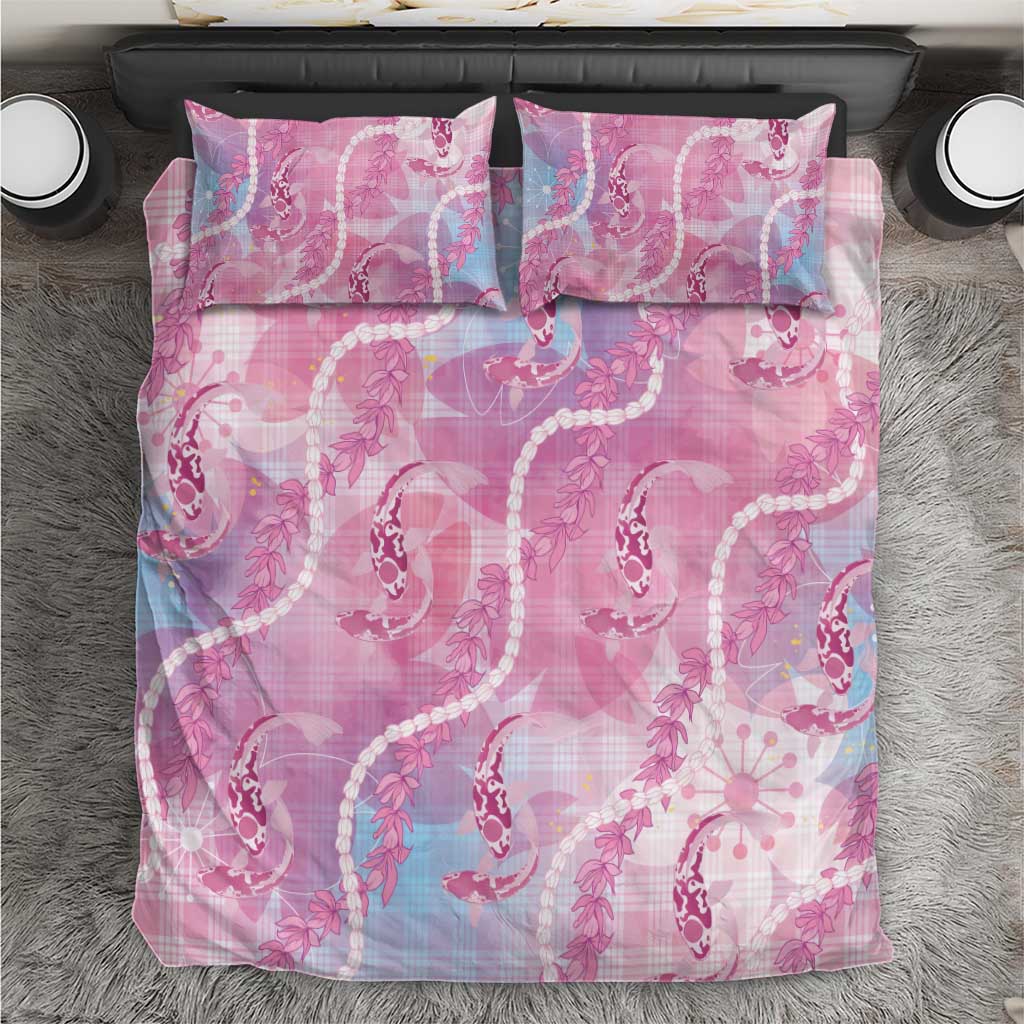 Japanese Koi Fish Bedding Set Pink Wagara Palaka Honohono Pikake Lei