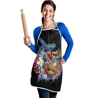 Personalized Japanese Koi Fish Ramen Apron Aloha Shark Kakau Pattern