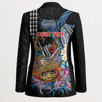 Personalized Japanese Koi Fish Ramen Blazer Aloha Shark Kakau Pattern