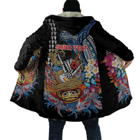 Personalized Japanese Koi Fish Ramen Cloak Aloha Shark Kakau Pattern