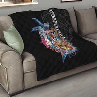 Personalized Japanese Koi Fish Ramen Quilt Aloha Shark Kakau Pattern