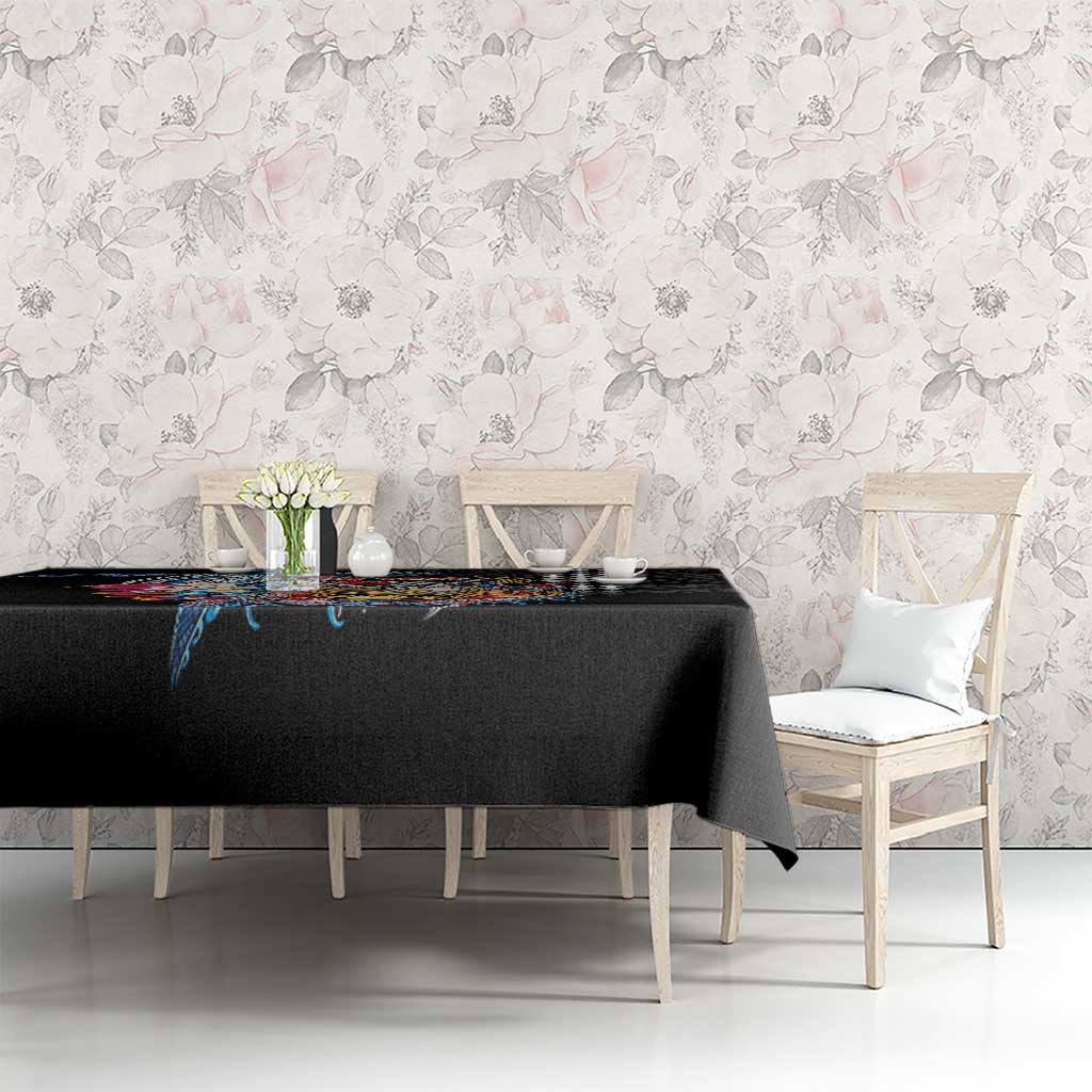 Personalized Japanese Koi Fish Ramen Tablecloth Aloha Shark Kakau Pattern