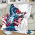 Personalized United States Independence Day Blanket Statue of Liberty Happy 4th Of July