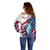 Personalized United States Independence Day Off Shoulder Sweater Statue of Liberty Happy 4th Of July - Wonder Print Shop