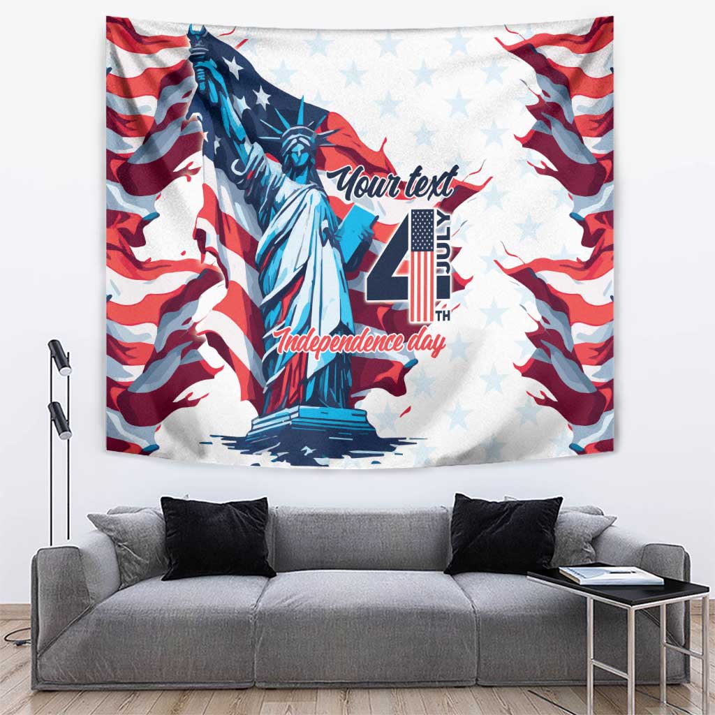 Personalized United States Independence Day Tapestry Statue of Liberty Happy 4th Of July