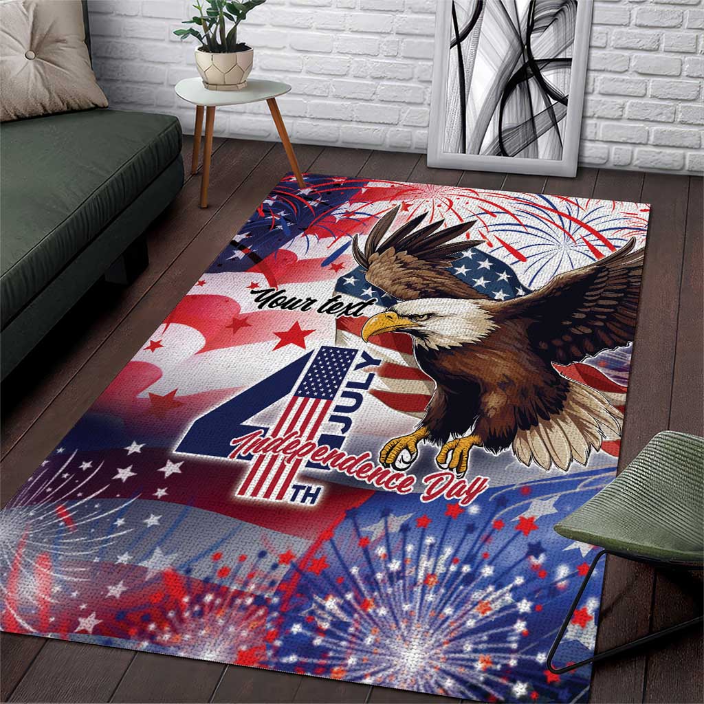 Personalized American Eagles 4th of July Area Rug USA Independence Day LT9 - Wonder Print Shop