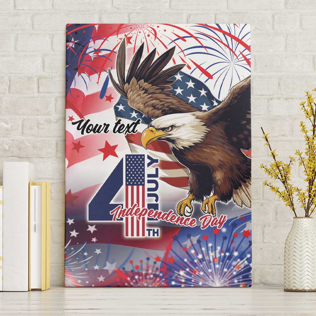 Personalized American Eagles 4th of July Canvas Wall Art USA Independence Day LT9 - Wonder Print Shop