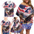 Personalized American Eagles 4th of July Family Matching Off Shoulder Short Dress and Hawaiian Shirt USA Independence Day LT9 - Wonder Print Shop