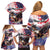 Personalized American Eagles 4th of July Family Matching Off Shoulder Short Dress and Hawaiian Shirt USA Independence Day LT9 - Wonder Print Shop