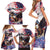 Personalized American Eagles 4th of July Family Matching Short Sleeve Bodycon Dress and Hawaiian Shirt USA Independence Day - Wonder Print Shop