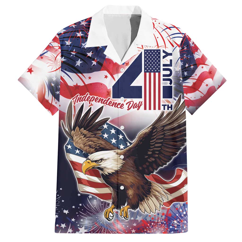 Personalized American Eagles 4th of July Hawaiian Shirt USA Independence Day - Wonder Print Shop