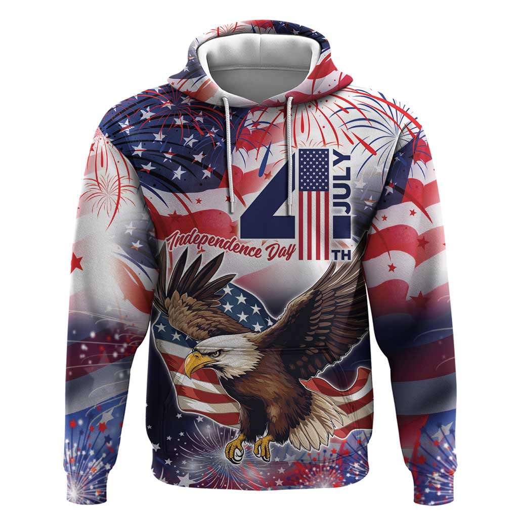 Personalized American Eagles 4th of July Hoodie USA Independence Day - Wonder Print Shop