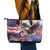 Personalized American Eagles 4th of July Leather Tote Bag USA Independence Day - Wonder Print Shop