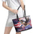 Personalized American Eagles 4th of July Leather Tote Bag USA Independence Day - Wonder Print Shop