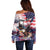 Personalized American Eagles 4th of July Off Shoulder Sweater USA Independence Day - Wonder Print Shop