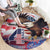 Personalized American Eagles 4th of July Round Carpet USA Independence Day