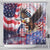 Personalized American Eagles 4th of July Shower Curtain USA Independence Day