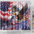 Personalized American Eagles 4th of July Shower Curtain USA Independence Day