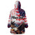 Personalized American Eagles 4th of July Wearable Blanket Hoodie USA Independence Day