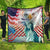 Personalized 4th of July USA Statue of Liberty Quilt Happy Independence Day