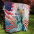 Personalized 4th of July USA Statue of Liberty Quilt Happy Independence Day