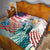 Personalized 4th of July USA Statue of Liberty Quilt Happy Independence Day