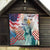 Personalized 4th of July USA Statue of Liberty Quilt Happy Independence Day