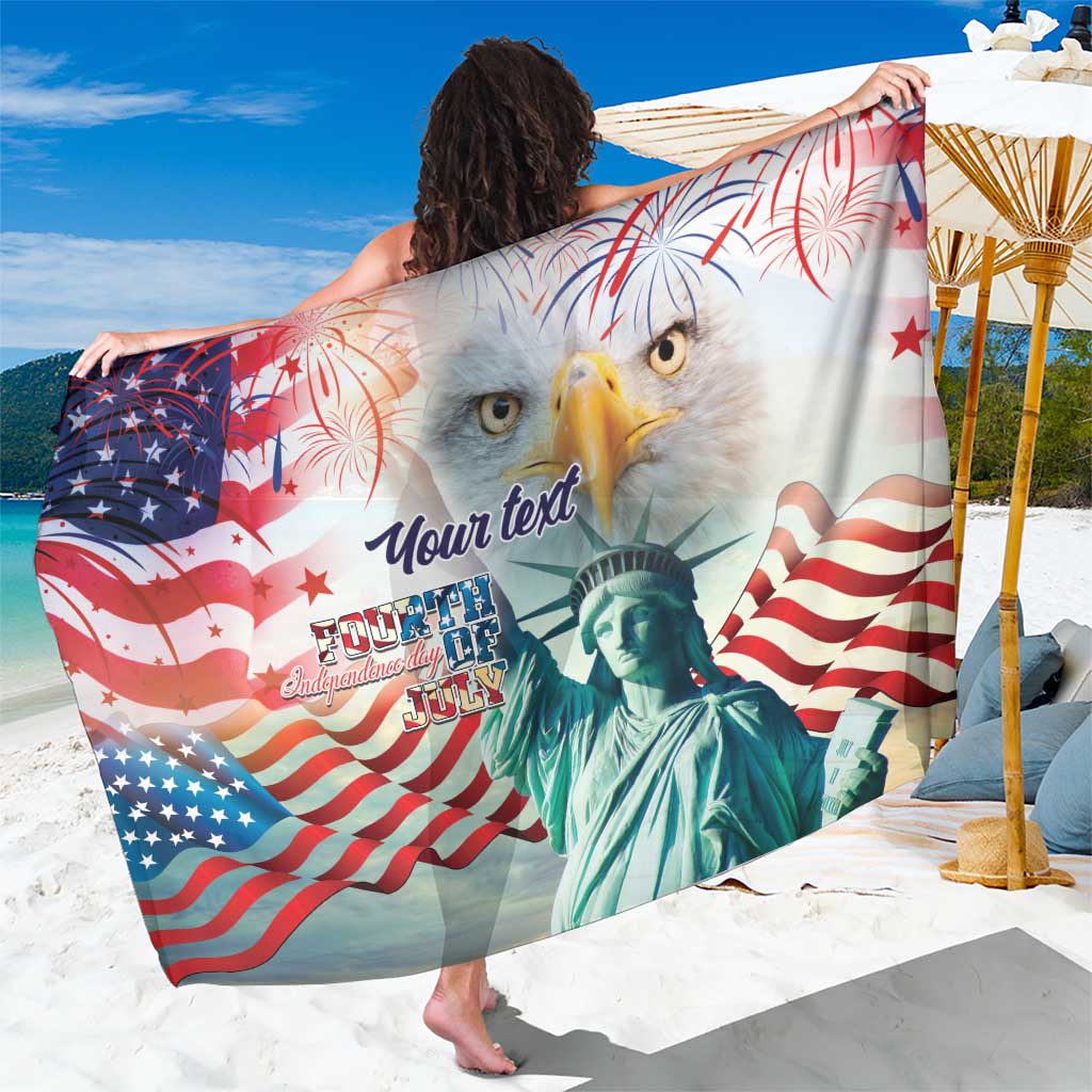 Personalized 4th of July USA Statue of Liberty Sarong Happy Independence Day - Wonder Print Shop