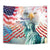 Personalized 4th of July USA Statue of Liberty Tapestry Happy Independence Day