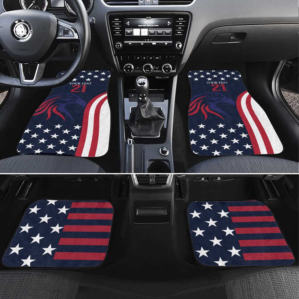 Custom USA Rugby Car Mats The Eagles Summer Paris 2024 LT9 - Wonder Print Shop