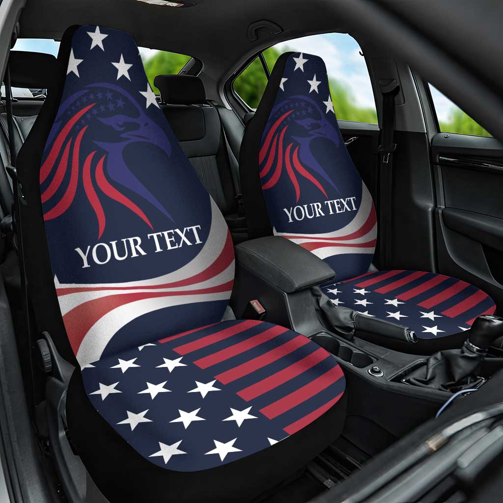 Custom USA Rugby Car Seat Cover The Eagles Summer Paris 2024 LT9 - Wonder Print Shop