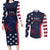 Custom USA Rugby Couples Matching Long Sleeve Bodycon Dress and Long Sleeve Button Shirt The Eagles Summer Paris 2024 LT9 - Wonder Print Shop